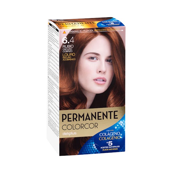 Coloración permanente 6.4 rubio oscuro cobrizo Colorcor