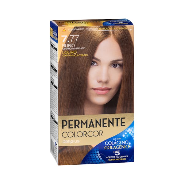 Coloración permanente 7.77 rubio marrón intenso Colorcor