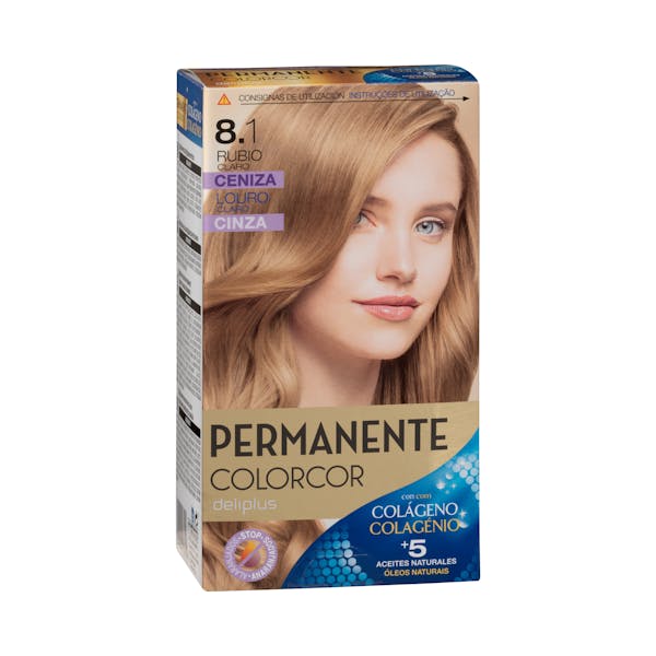 Coloración permanente 8.1 rubio claro ceniza Colorcor