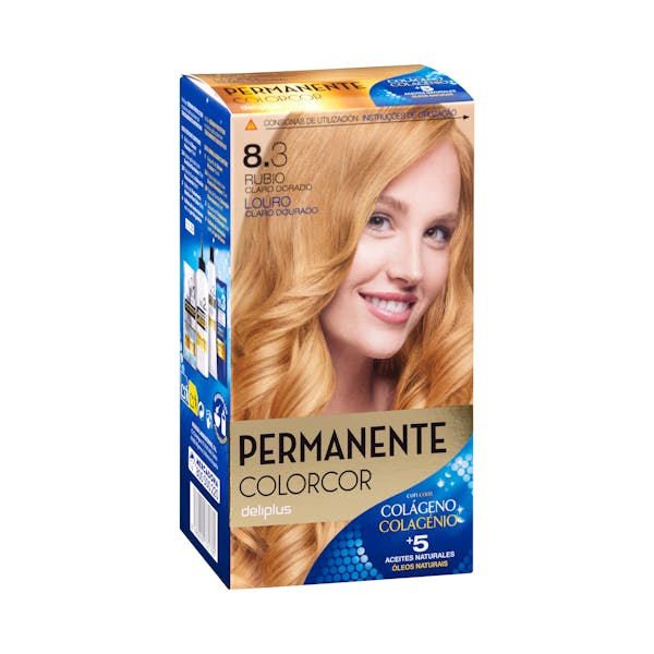 Coloración permanente 8.3 rubio claro dorado Colorcor