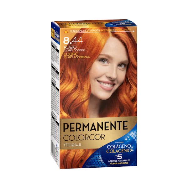 Coloración permanente 8.44 rubio claro cobrizo Colorcor