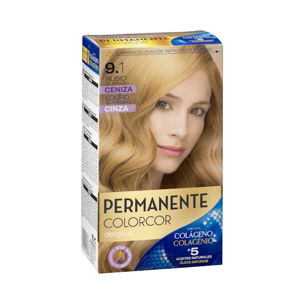 Coloración permanente 9.1 rubio clarísimo ceniza Colorcor