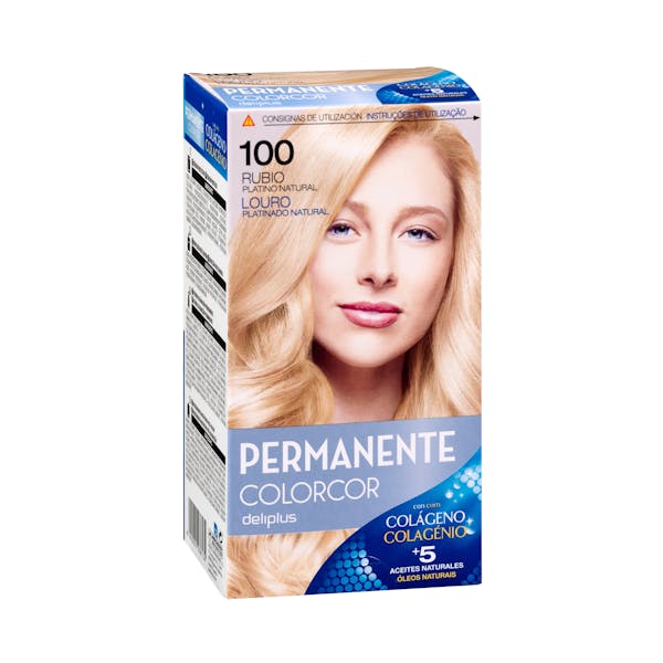 Coloración permanente 100 rubio platino natural Colorcor