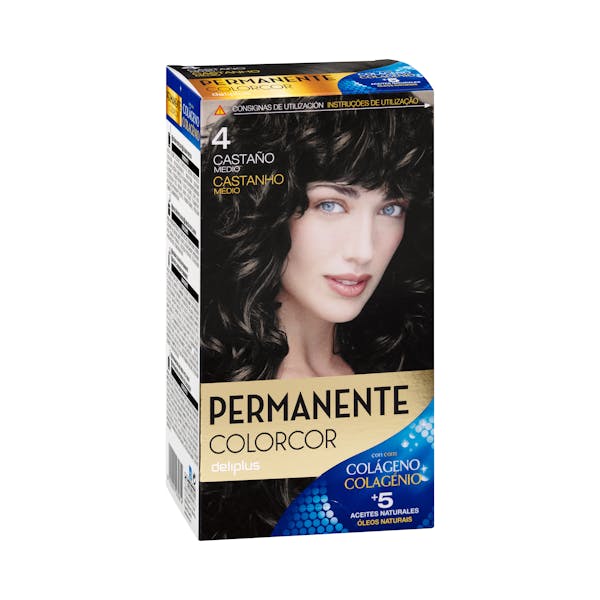 Coloración permanente 4 castaño medio Colorcor