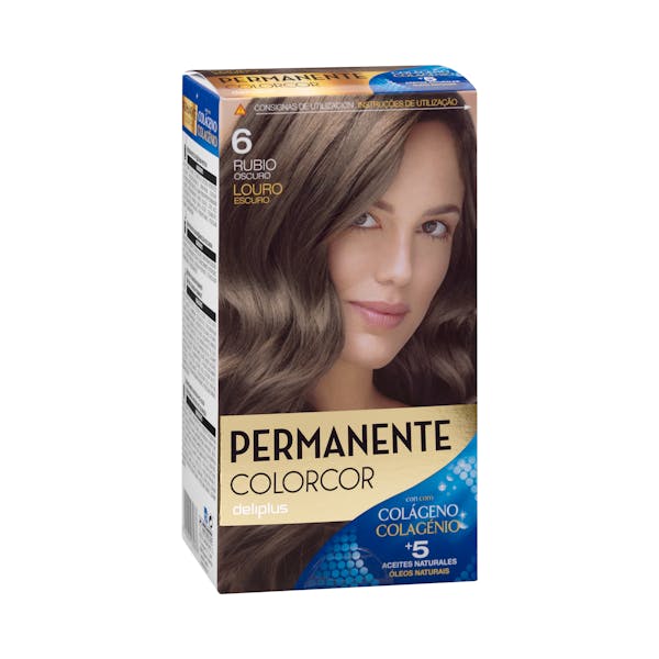 Coloración permanente 6 rubio oscuro Colorcor