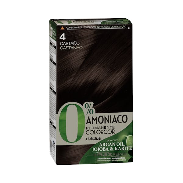Coloración permanente 4 castaño 0% amoníaco Colorcor