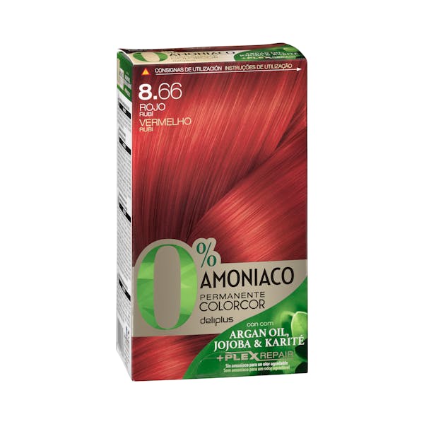 Coloración permanente 0% amoníaco 8.66 rojo rubí Colorcor