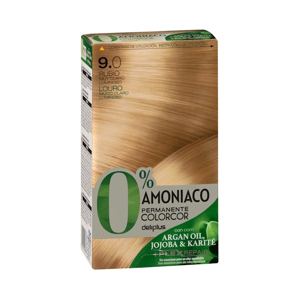 Coloración permanente 0% amoníaco 9.0 rubio muy claro luminoso Colorcor