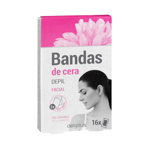 Bandas de cera facial Deliplus piel sensible