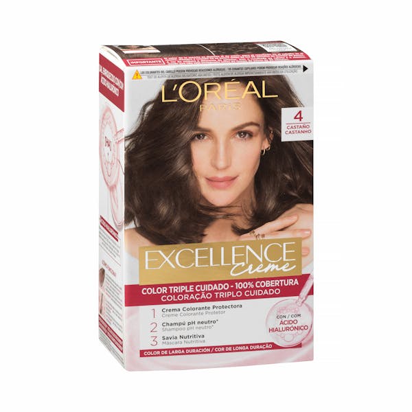 Coloración permanente 4 castaño Excellence Creme