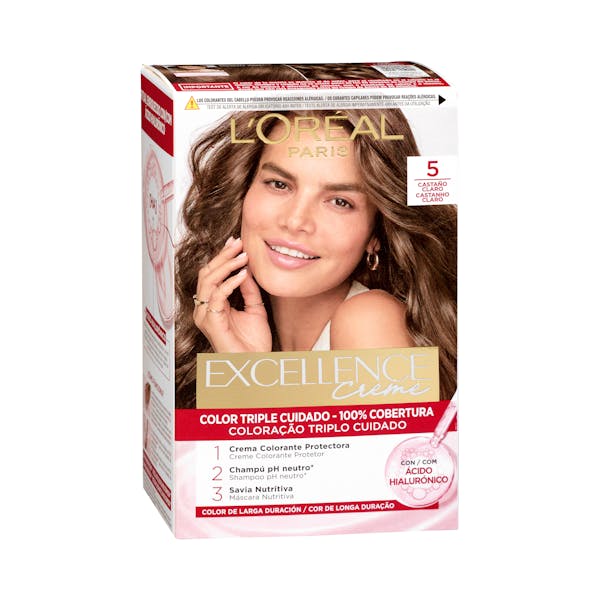 Coloración permanente 5 castaño claro Excellence Creme