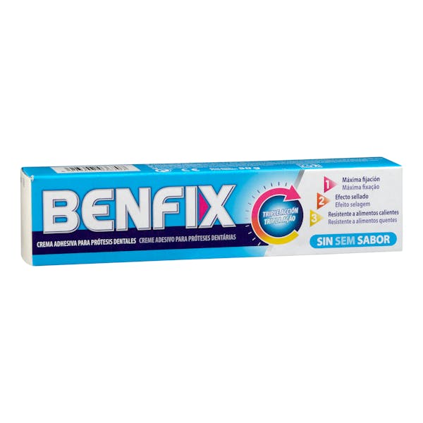 Crema adhesiva para prótesis dentales Benfix sin sabor