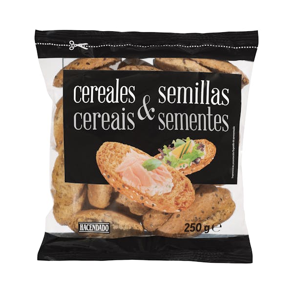 Panecillos tostados cereales y semillas Hacendado