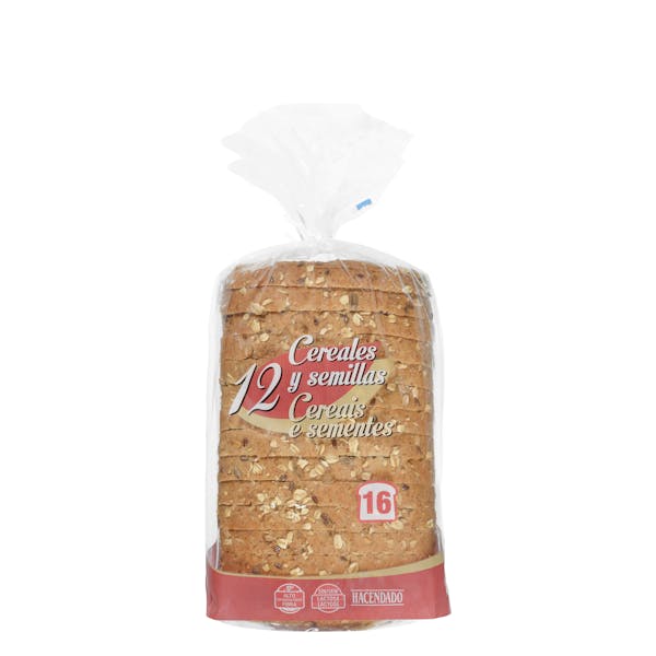 Pan de molde 12 cereales y semillas Hacendado