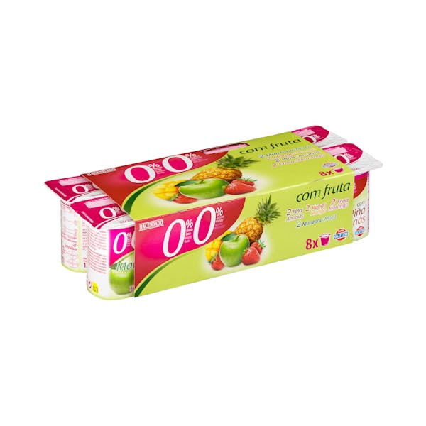 Postre lácteo con fruta Hacendado 0% MG 0% azúcares añadidos