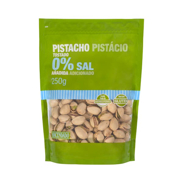 Pistacho tostado Hacendado 0% sal añadida