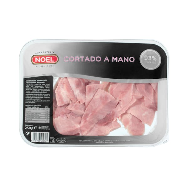 Jamón cocido extra cortado a mano Noel sabor ahumado