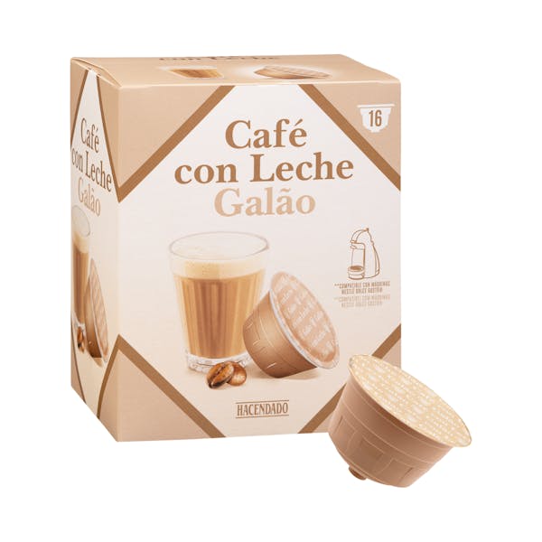 Café con leche en cápsula Hacendado