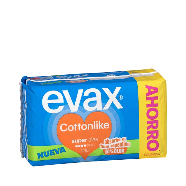 Compresa super Evax Cottonlike con alas