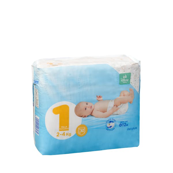 Pañales bebé talla 1 Deliplus de 2-4 kg