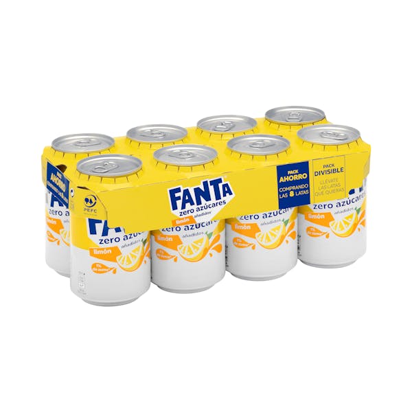Refresco Fanta limón zero azúcares añadidos