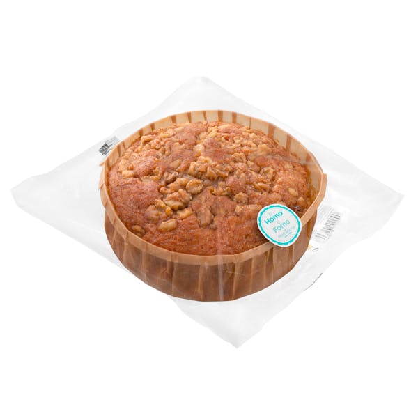 Bizcocho con azúcar moreno y nueces